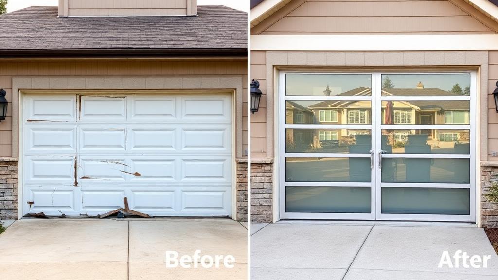 Contemporary Aluminum Door Installation - Before and After